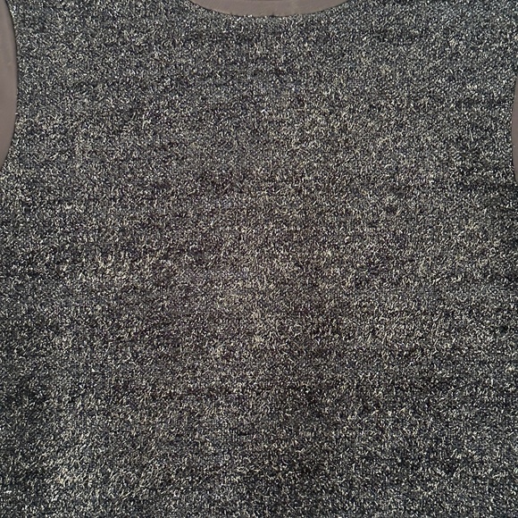 Brand New Tory Burch Tinsel Sparkle Short Sleeve Shift Party Dress Navy Blue XS - Picture 7 of 7